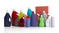 Set of cleaning products on white background. 3d illustration Royalty Free Stock Photo