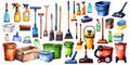 Set of cleaning tools Royalty Free Stock Photo