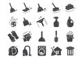Set of cleaning tools icons. Vector illustration decorative design
