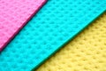 A set of cleaning wipes, microfiber cloths or sponges for the kitchen, three multi-colored cloths. Sponge fibers sponge Royalty Free Stock Photo