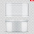 Set of Clear Plastic container for food Royalty Free Stock Photo
