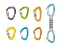 Set of climbing carabiners