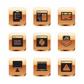 Set Clipboard with checklist, Computer monitor screen, Laptop, Python programming language, Binary code, Keyboard Royalty Free Stock Photo
