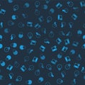 Set Clock delete, Calendar with check mark, and World time on seamless pattern. Vector
