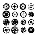 Set of clock gears vector illustration Royalty Free Stock Photo