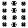Set of clock icon