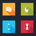 Set Clock speech bubble, Time Management, Smartwatch and Old hourglass icon. Vector Royalty Free Stock Photo