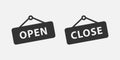 Set of close and open icon vector sign. Cancel symbol web design. Error, denied, avoid or wrong data button Royalty Free Stock Photo