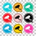 Set of closed circuit television camera icon, CCTV video protection, vector illustration Royalty Free Stock Photo