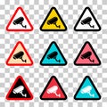 Set of closed circuit television camera icon, CCTV video protection, vector illustration Royalty Free Stock Photo