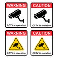 Set of closed circuit television camera icon, CCTV video protection, vector illustration Royalty Free Stock Photo