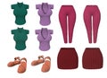 a set of clothes of different colors 3d-rendering Royalty Free Stock Photo