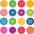 Set of clothing buttons