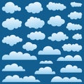 Set a cloud Royalty Free Stock Photo