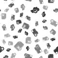 Set Cloud with check mark, Unknown document folder, Delete folder and XLS file document on seamless pattern. Vector Royalty Free Stock Photo