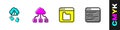 Set Cloud hacking, technology data transfer, Browser files and Software icon. Vector Royalty Free Stock Photo