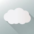 Set of Cloud Icons in trendy flat style isolated on blue background. Cloud symbol for your web site design, logo, app, UI. Vector Royalty Free Stock Photo