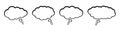 Set cloud speech bubbles - vector Royalty Free Stock Photo