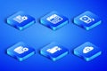 Set Cloud sync refresh, Server setting, Delete folder, Setting database server, Calendar and Hard disk drive HDD Royalty Free Stock Photo