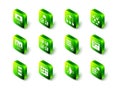 Set Cloud technology data transfer, Folder tree, Data stream, Loading window, Network cloud connection, Server and gear Royalty Free Stock Photo