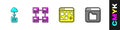 Set Cloud technology data transfer, Hierarchy organogram chart, Different files and Browser icon. Vector