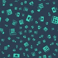 Set Cloud technology data transfer, Network cloud connection, Server, Data, Web Hosting and Different files on seamless Royalty Free Stock Photo