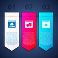 Set Cloud technology data transfer, Software and System bug. Business infographic template. Vector Royalty Free Stock Photo