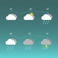 Set of cloud weather infographic. modern and clean with infographic Royalty Free Stock Photo