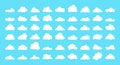 Set of Clouds silhouettes. Abstract white cloudy set. Vector stock illustration