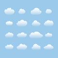 Set of clouds. Vector illustration.