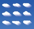 Set of cloudscapes Royalty Free Stock Photo