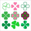 A set of clover leaves, a symbol of luck