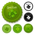 Set clover stamps Royalty Free Stock Photo