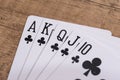 Set of Clubs suit playing cards Royalty Free Stock Photo