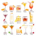 A set of cocktails \