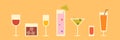 Set of cocktails vector Royalty Free Stock Photo