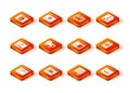 Set Code terminal, Browser with shield, Loading data window, Computer monitor screen, Books about programming, Software Royalty Free Stock Photo