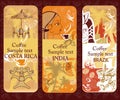 Set of coffee banners