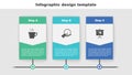 Set Coffee cup, Clock and Chalkboard with diagram. Business infographic template. Vector Royalty Free Stock Photo