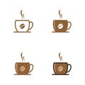 Set of coffee cup icon sign vector Royalty Free Stock Photo