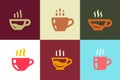 Set of Coffee cup logo Royalty Free Stock Photo