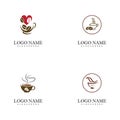 Set Coffee cup Logo Template vector icon design Royalty Free Stock Photo