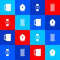 Set Coffee cup, Pope hat, Smartwatch with wireless and Mobile Apps icon. Vector Royalty Free Stock Photo
