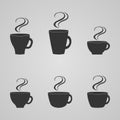 Set of coffee cups, illustration Royalty Free Stock Photo