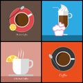 A set of coffee items Royalty Free Stock Photo