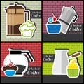 A set of coffee items Royalty Free Stock Photo