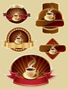 Set of coffee label design