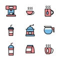 Set of coffee shop icons Royalty Free Stock Photo
