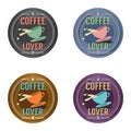 Set Of Coffee Symbol Badge