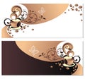 Set of coffee,tea banners Royalty Free Stock Photo